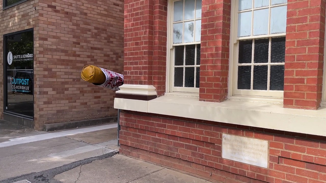 The world's largest Chiko Roll? It's maker Wagga artist Chris Roe claims it is. April 2024