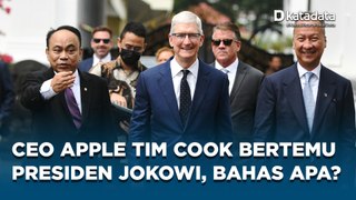Presiden Jokowi Diskusi dengan CEO Apple Tim Cook di Istana Merdeka Jakarta
