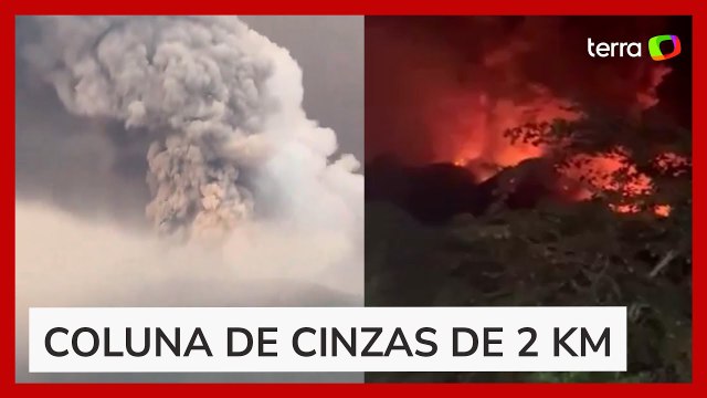 Erupção de vulcão provoca fuga de centenas de moradores na Indonésia