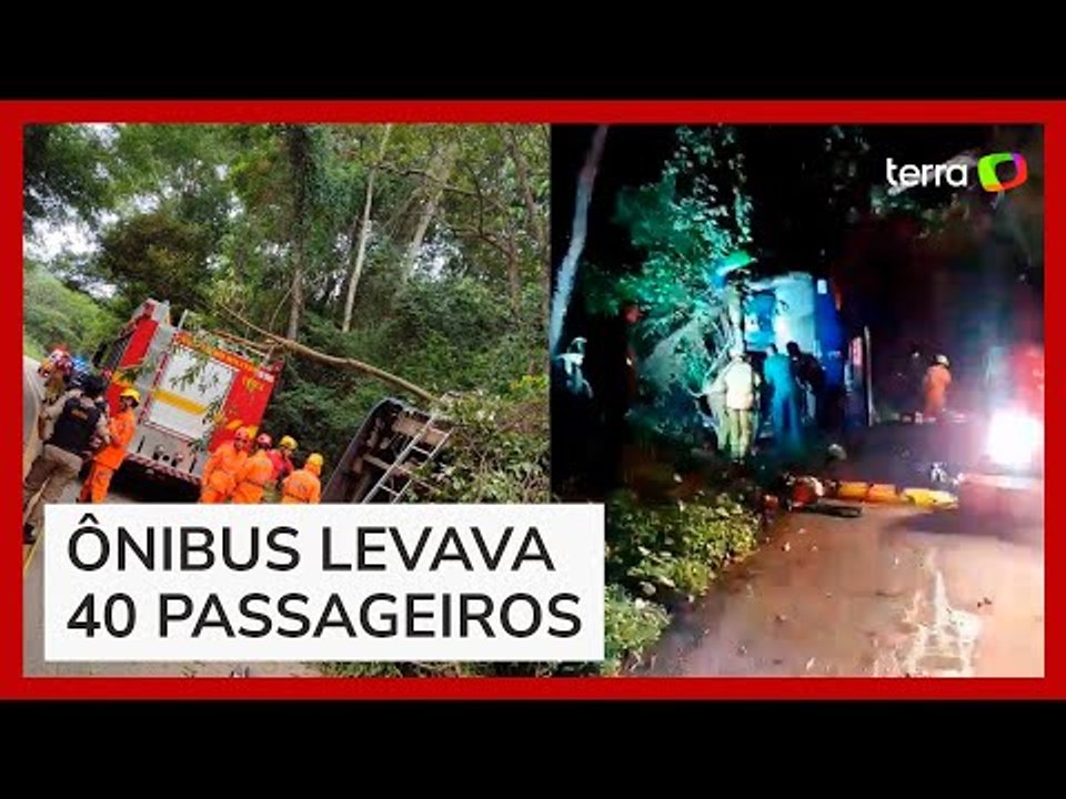 Ônibus capota em rodovia de Minas Gerais deixa...