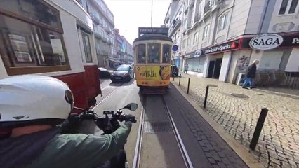 Essai du BMW CE02 dans les rues de lisbonne