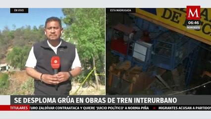 Desplome de grúa en Álvaro Obregón no deja heridos; prevén retraso de obra