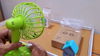MEGA Unboxing and Review of  USB toy fan and wearable neckband fan for camping traveling office room outdoor with adjustable speed