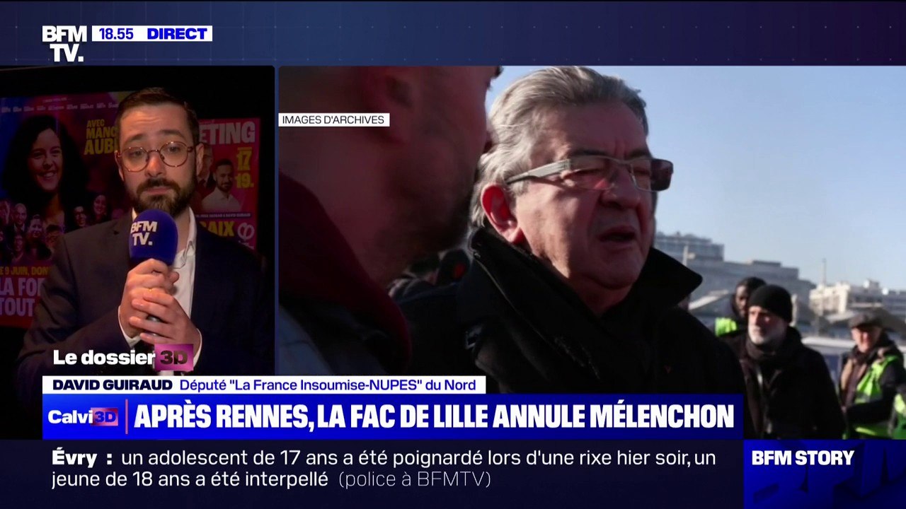 Annulation de la conférence de LFI par l'université de Lille: "C'est inquiétant pour le débat démocratique et la liberté d'expression", juge David Guiraud (LFI)