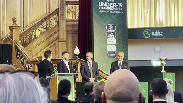 Stuart Dallas and Michael O'Neill - UEFA European Under-19 Championship draw