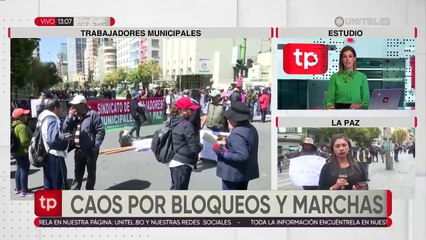 Trabajadores ediles mantienen protesta contra la Alcaldía de La Paz en medio del diálogo