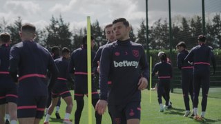 West Ham training ahead of Leverkusen quarter final aiming to claw back 2-0 deficit