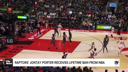 Скачать видео: Raptors' Jontay Porter receives lifetime ban from the NBA Jontay Porter • NBA • Toronto Raptors