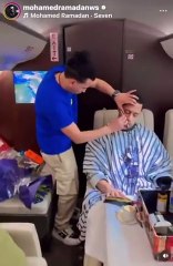 بسبب حلاقة ذقنه داخل الطائرة: محمد رمضان يتعرض للانتقادات