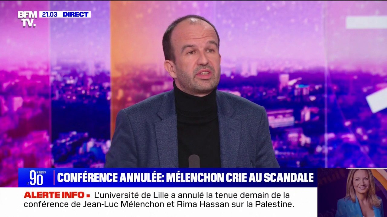 Conférence de LFI annulée par l'université de Lille: "La volonté de ceux qui ont attaqué l'organisation de cette conférence est de nous faire taire", affirme Manuel Bompard (LFI)