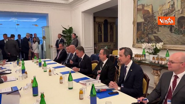 G7 Esteri Capri, le immagini della riunione di Tajani e Blinken
