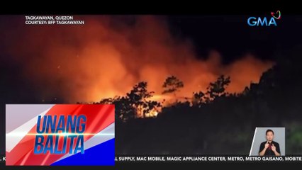 Bahagi ng bulubundukin na sakop ng Barangay Mapulot, nasunog | UB