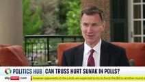 Jeremy Hunt refuses to say ‘anything negative’ about Liz Truss