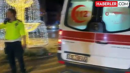 Dönel kavşakta motosiklet ile otomobil çarpıştı: 1 yaralı
