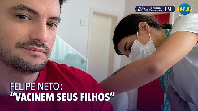 Felipe Neto toma vacina contra dengue e convoca pais: 'Vacinem seus filhos'