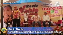 Rocío Nahle llama a fortalecer la 4T en Oteapan