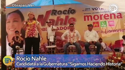 Rocío Nahle llama a fortalecer la 4T en Oteapan