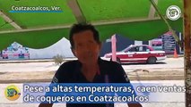 Pese a altas temperaturas, caen ventas de coqueros en Coatzacoalcos