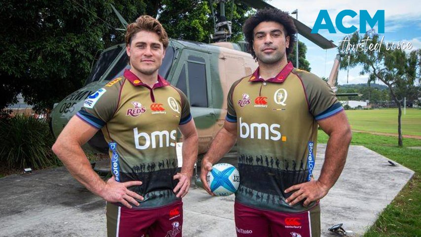Reds pair James O'Connor and Zane Nonggorr are hoping to do justice to their Anzac jersey. Video via AAP.