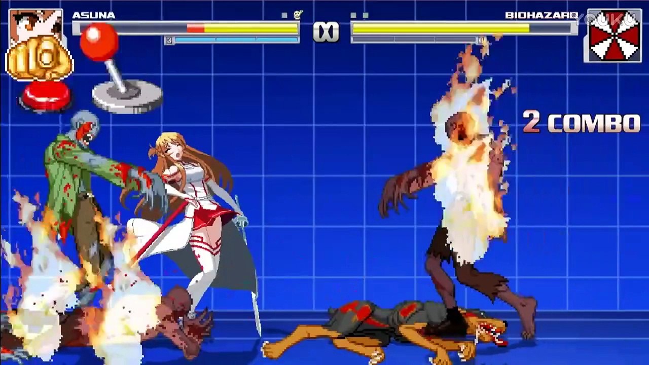 【リョナ】MUGEN アスナ vs ゾンビ【ryona】