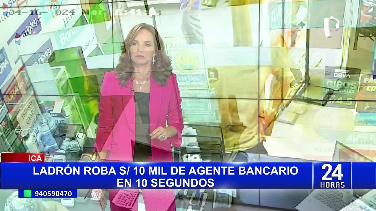 Ica: delincuente asalta agente bancario y se lleva 10 mil soles