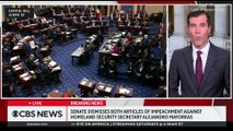 Senate kills both impeachment articles against Homeland Security Secretary Alejandro Mayorkas