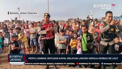 Pesta Lomban, Ratusan Kapal Nelayan Larung Kepala Kerbau ke Tengah Laut