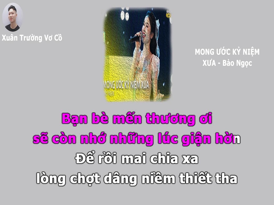 Karaoke Mong ước kỷ niệm xưa - Bảo Ngọc
