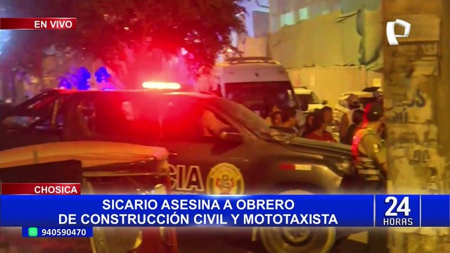 Chosica: sicario asesina a balazos a obrero y mototaxista