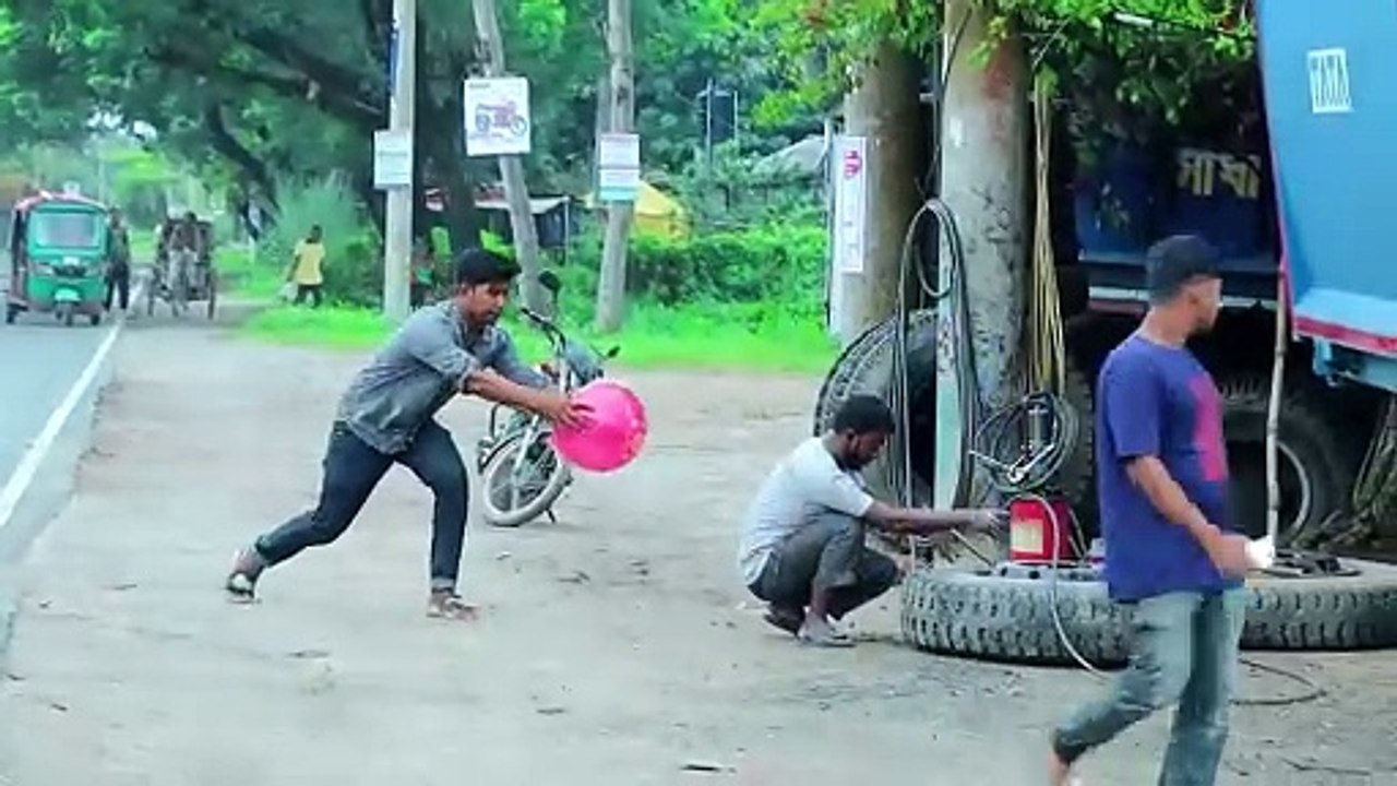 " Insane Tyre Blast Prank Reaction with Popping Balloons - Must Watch!"