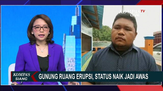 Begini Pantauan Erupsi Gunung Ruang di Sitaro pada Kamis Siang
