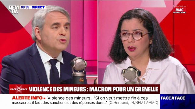 Violences des mineurs: pour Xavier Bertrand, il faut des peines minimum pour casser cette impunité