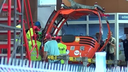 Antalya'da kazanın yaşandığı teleferiğin 36 kabini 5 gün sonra yere indirildi