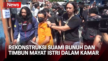 Polisi Gelar Rekonstruksi Suami Bunuh dan Timbun Mayat Istri Dalam Rumah di Makassar