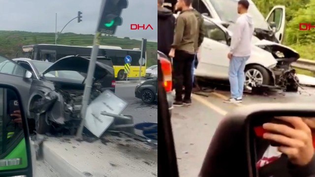 Arnavutköy'de iki ayrı kaza: 1 ölü 8 yaralı