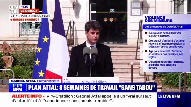 Violences des mineurs: Gabriel Attal souhaite réprimer plus largement les manquements des parents