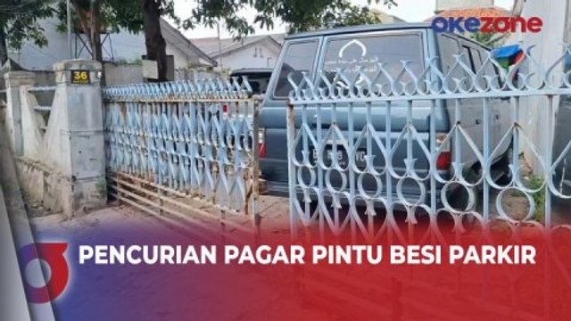 Pagar Pintu Besi Parkir Kendaraan Raib Digasak Maling Bermotor di Kembangan Jakarta Barat