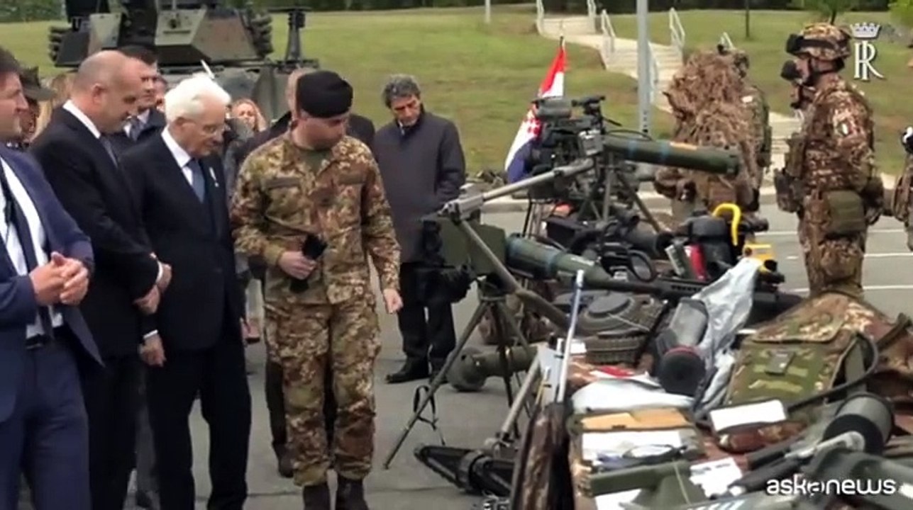 Italia-Bulgaria, Mattarella-Radev visitano base militare Novo Selo