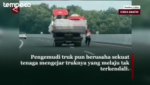 Viral Truk Berjalan Tidak Terkendali Tanpa Sopir di Tol Semarang-Batang