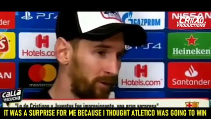 Lionel Messi Showing Respect to Cristiano Ronaldo