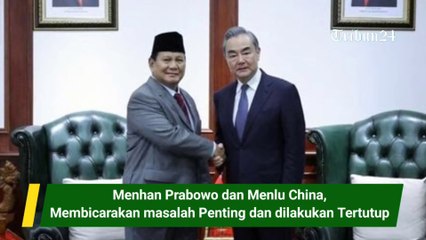 Menhan Prabowo dan Menlu China,Membicarakan masalah Penting dan dilakukan Tertutup