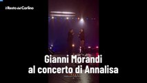 Gianni Morandi al concerto di Annalisa: il video