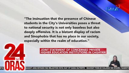 Paratang na banta sa seguridad ng bansa ang mga Chinese student sa Cagayan, walang basehan ayon sa ilang unibersidad doon | 24 Oras