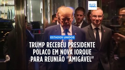 Trump recebeu presidente polaco em Nova Iorque para reunião "amigável"