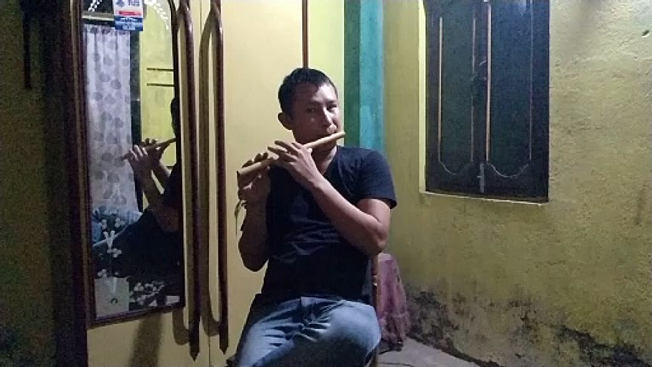 Man playing beautiful flute