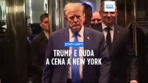 Usa, Donald Trump a cena con Andrzej  Duda a New York: il tycoon sonda il terreno per la Casa Bianca