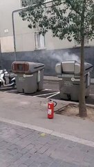 Incendio en un contenedor del CAS Baluard