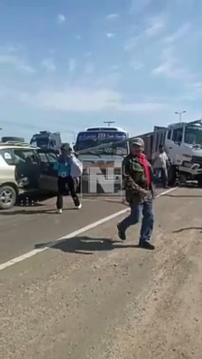 Múltiple colisión en la carretera a Warnes
