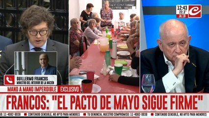 Francos: "La idea es continuar con el pacto de Mayo"