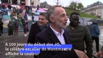 Paris 2024: les marches de Montmartre s'habillent de couleurs